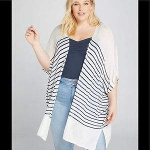 EUC Lane Bryant Striped Kimono